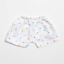Load image into Gallery viewer, White Follow The Rainbow Printed Muslin Shorts Pack Of 2

