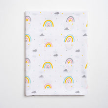 Load image into Gallery viewer, White Follow The Rainbows Printed Thottil Net Combo Set
