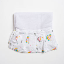 Load image into Gallery viewer, White Follow The Rainbows Printed Thottil Net Combo Set
