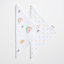 Load image into Gallery viewer, White Follow The Rainbow Theme Muslin Washcloth Pack Of 2
