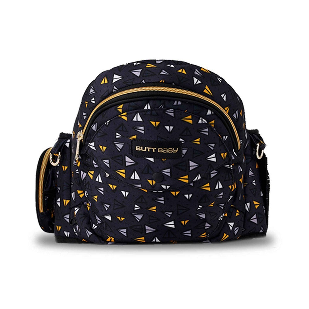 Navy Airplane Printed Baby Carrier With Hip Seat