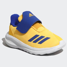 Load image into Gallery viewer, Yellow &amp; Blue Hook &amp; Loop Strap Adidas Shoes
