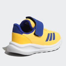 Load image into Gallery viewer, Yellow &amp; Blue Hook &amp; Loop Strap Adidas Shoes
