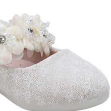 Load image into Gallery viewer, Beige Embellished Velcro Closure Ballerina
