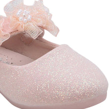 Load image into Gallery viewer, Pink Flower Embellished Velcro Closure Ballerina
