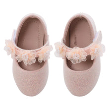 Load image into Gallery viewer, Pink Flower Embellished Velcro Closure Ballerina
