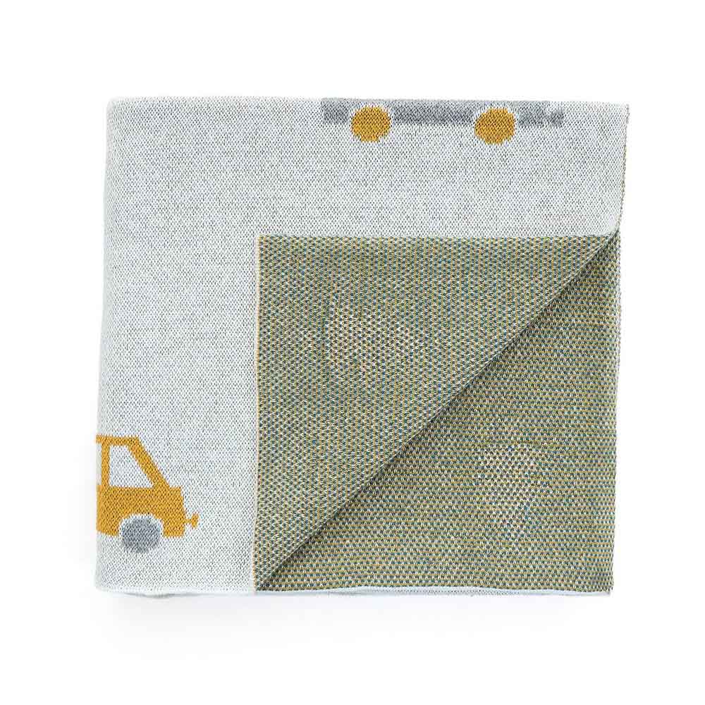 Vehicle Theme Cotton Knitted Ac Blanket