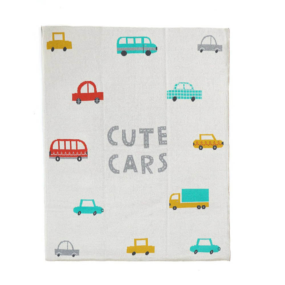Vehicle Theme Cotton Knitted Ac Blanket