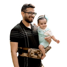 Load image into Gallery viewer, Luxury Brown Sand Baby Carrier with Hip Seat

