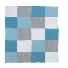 Load image into Gallery viewer, Transfer Knit Color Blocks With Stripes Cotton Knitted Blanket
