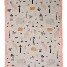 Load image into Gallery viewer, Woodland Pink Knitted Blanket
