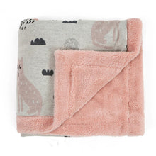 Load image into Gallery viewer, Woodland Pink Knitted Blanket
