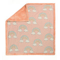 Peach Rainbow Bubblegum Knitted Blanket