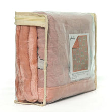 Load image into Gallery viewer, Peach Rainbow Bubblegum Knitted Blanket
