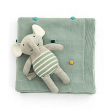 Load image into Gallery viewer, Cute As A Button Gift Bundle With Blanket &amp; Elephant Rattle (Set Of 2 )
