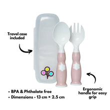 Load image into Gallery viewer, Ergonomic Fork &amp; Spoon Set With Travel Case
