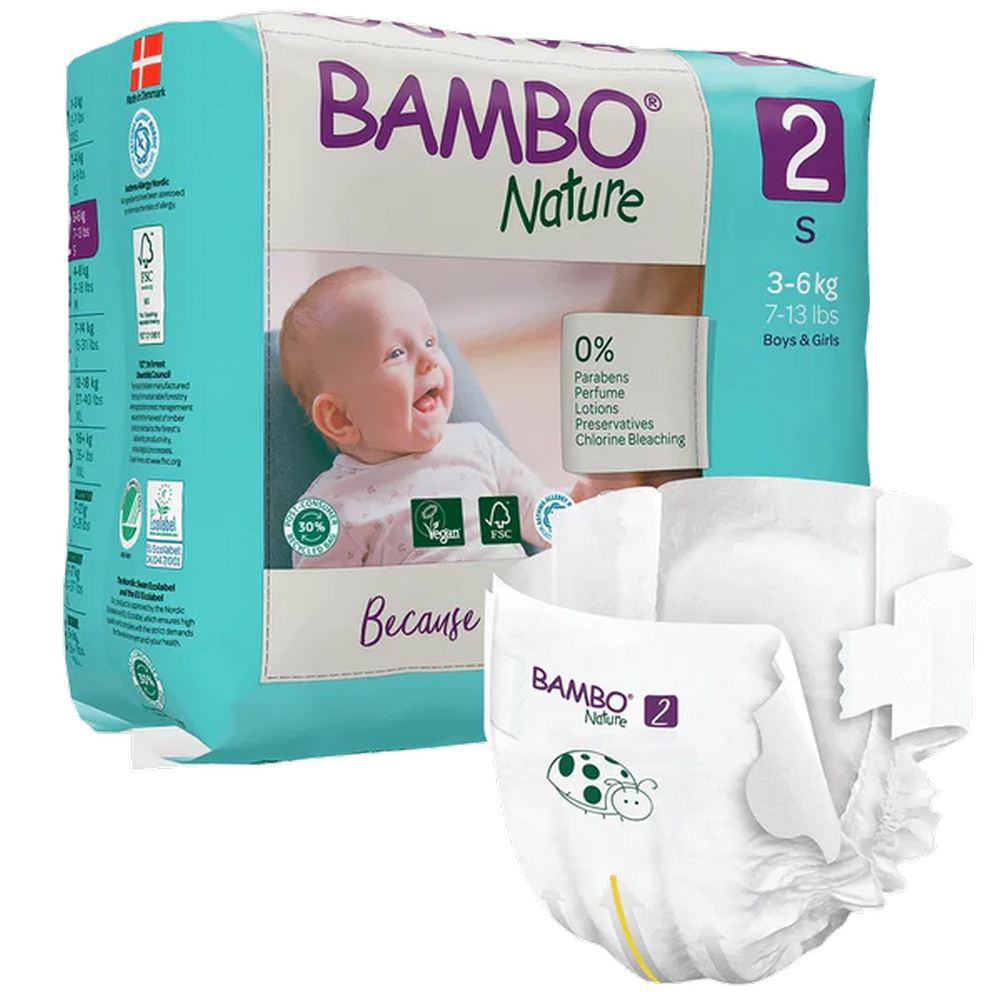 Size 2 Bambo Nature Diaper - 30 Pieces(3-6 kg)