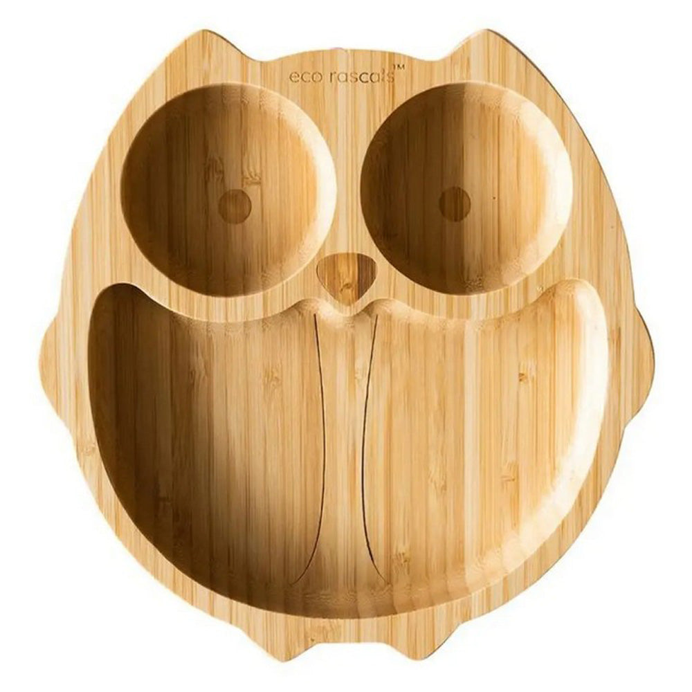 Blue Bamboo Owl Suction Plate