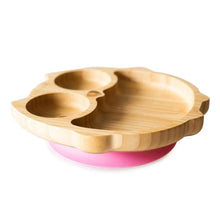 Load image into Gallery viewer, Pink Bamboo Owl Suction Plate

