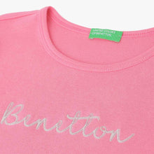 Load image into Gallery viewer, Pink Benetton Round Neck T-Shirt
