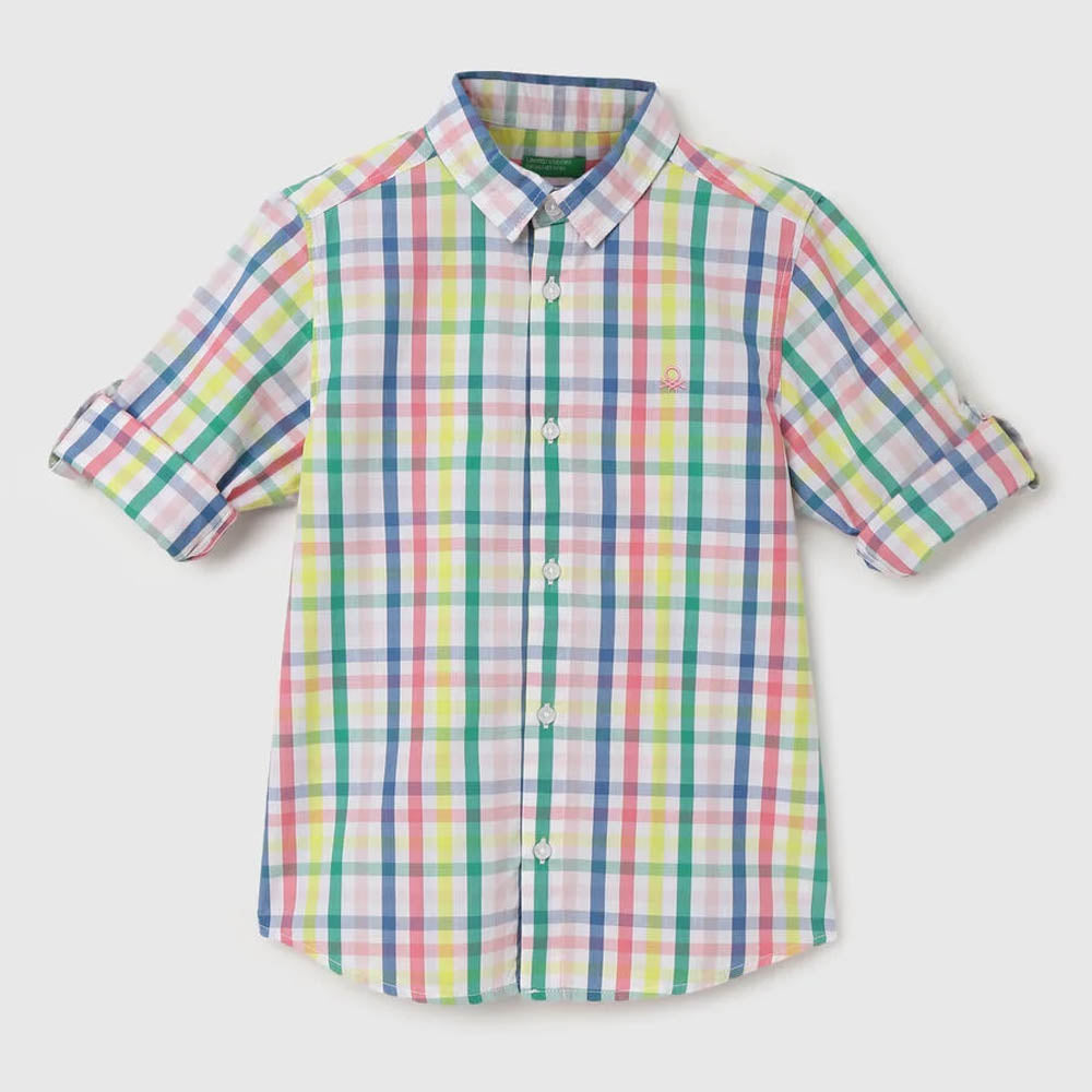 Multi Color Plaid Checked Cotton Shirt