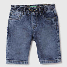 Load image into Gallery viewer, Blue Solid Regular Fit Denim Shorts
