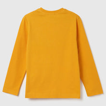 Load image into Gallery viewer, Yellow Benetton Printed Full Sleeves Cotton T-Shirt
