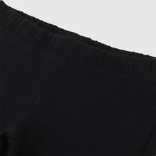 Load image into Gallery viewer, Black Ribbed Regular Fit Trousers
