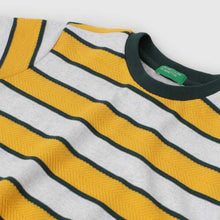 Load image into Gallery viewer, Yellow Round Neck Striped T-Shirt
