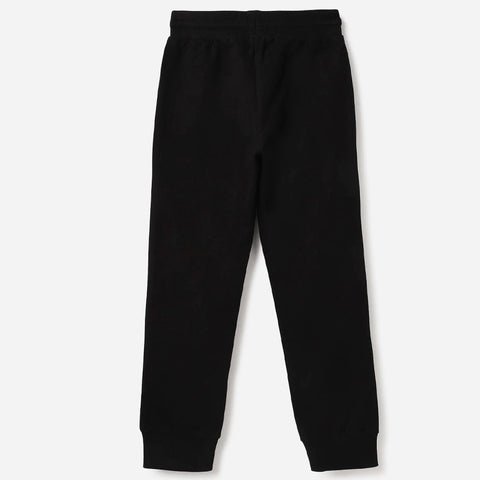 Black Benetton Embossed Regular Fit Joggers