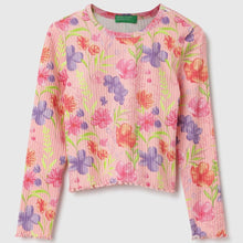 Load image into Gallery viewer, Pink Regular Fit Round Neck Floral Printed Top
