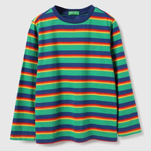 Load image into Gallery viewer, Blue Striped Full Sleeves T-Shirt
