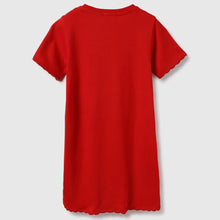 Load image into Gallery viewer, Red Regular Fit Round Neck Solid Dress
