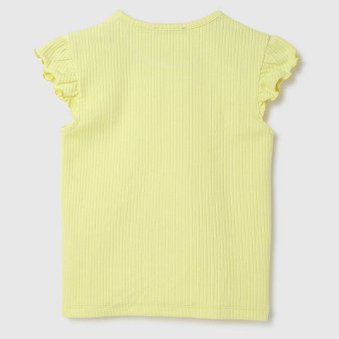 Yellow Textured Pattern Top