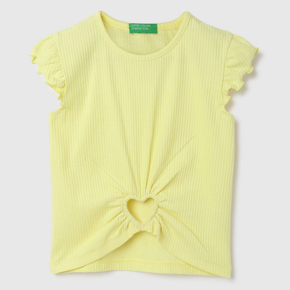 Yellow Textured Pattern Top