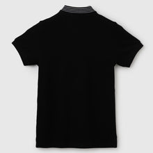 Load image into Gallery viewer, Black Striped Polo T-Shirt

