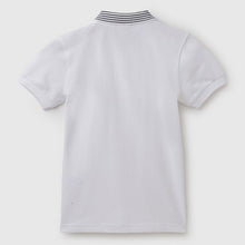Load image into Gallery viewer, White Striped Polo T-Shirt
