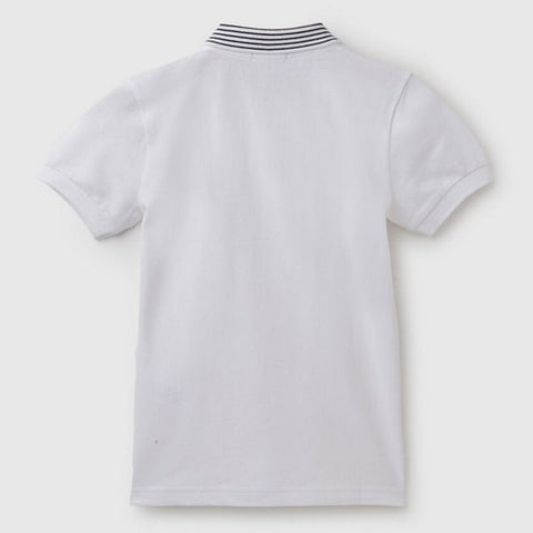 White Striped Polo T-Shirt