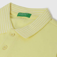 Load image into Gallery viewer, Yellow Striped Polo Neck T-Shirt
