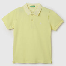 Load image into Gallery viewer, Yellow Striped Polo Neck T-Shirt
