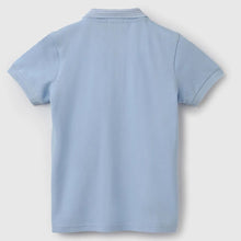 Load image into Gallery viewer, Blue Striped Polo Neck T-Shirt
