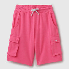 Load image into Gallery viewer, Pink Cargo Pocket Mid Rise Shorts
