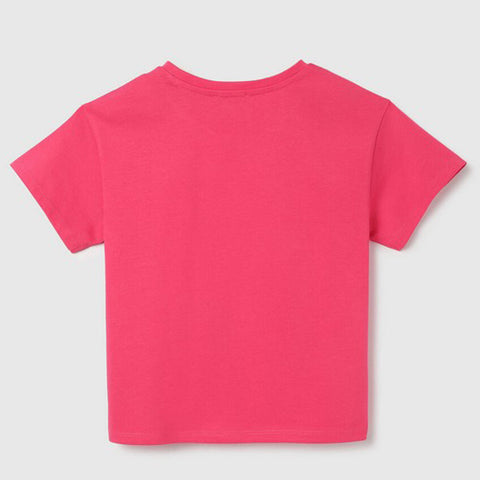 Pink Typographic Cotton T-Shirt