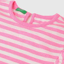 Load image into Gallery viewer, Pink Striped Ruffled Top
