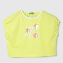 Load image into Gallery viewer, Yellow Typographic Printed T-Shirt
