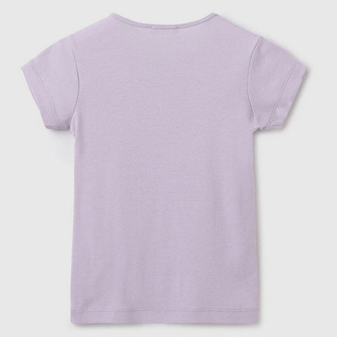 Purple Cotton Half Sleeves T-Shirt