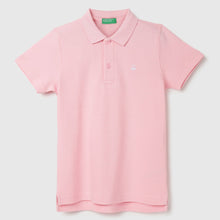 Load image into Gallery viewer, Pink Textured Pattern Cotton Polo T-Shirt
