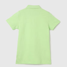 Load image into Gallery viewer, Green Textured Pattern Cotton Polo T-Shirt
