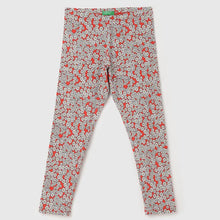 Load image into Gallery viewer, Red Floral Printed Cotton Leggings
