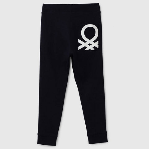 Navy Blue Regular Fit Mid Rise Cotton Joggers